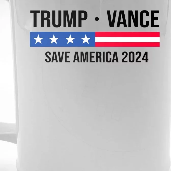 Trump Vance Save America 2024 Usa Election Front & Back Beer Stein