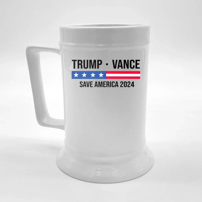 Trump Vance Save America 2024 Usa Election Front & Back Beer Stein