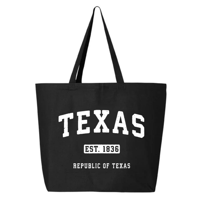 Texas Vintage Sports Design Republic Of Texas 25L Jumbo Tote