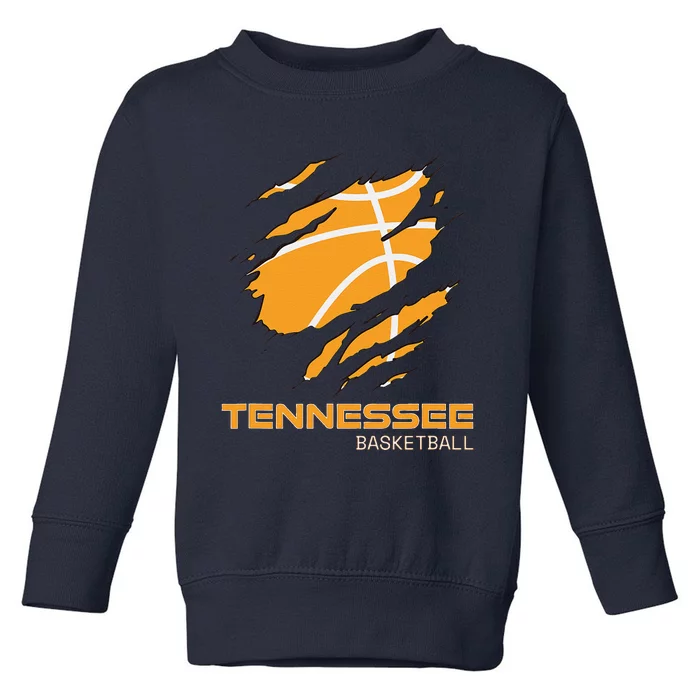 The Volunteer State Fan Tennesseean Tennessee Basketball Toddler Sweatshirt