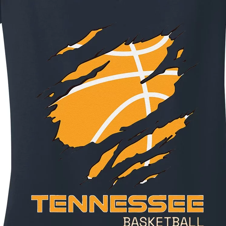 The Volunteer State Fan Tennesseean Tennessee Basketball Women's V-Neck T-Shirt