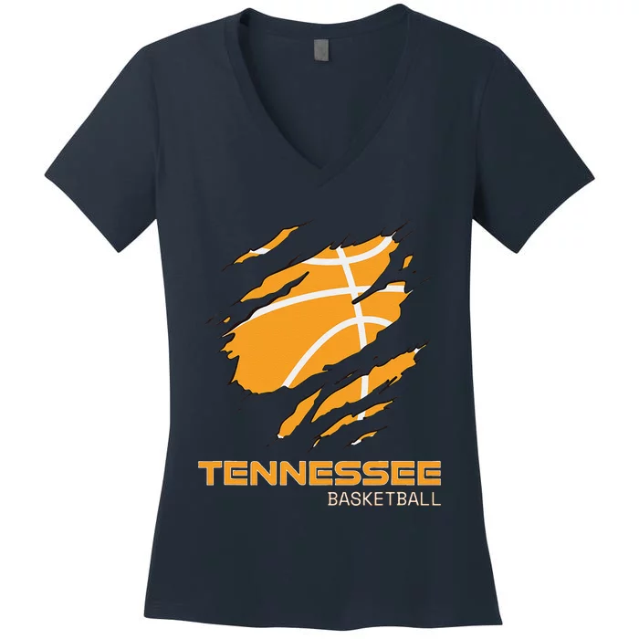 The Volunteer State Fan Tennesseean Tennessee Basketball Women's V-Neck T-Shirt