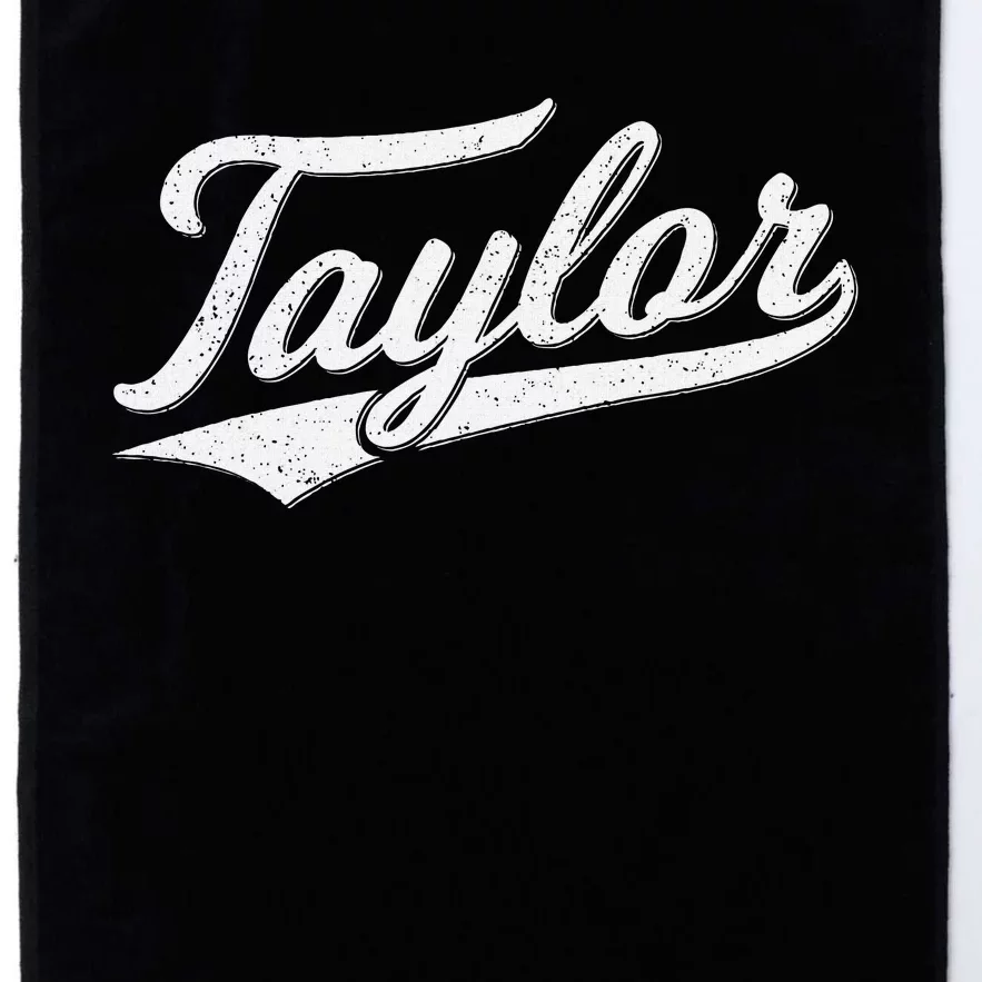 Taylor Varsity Script Athletic Jersey Name Style Platinum Collection Golf Towel