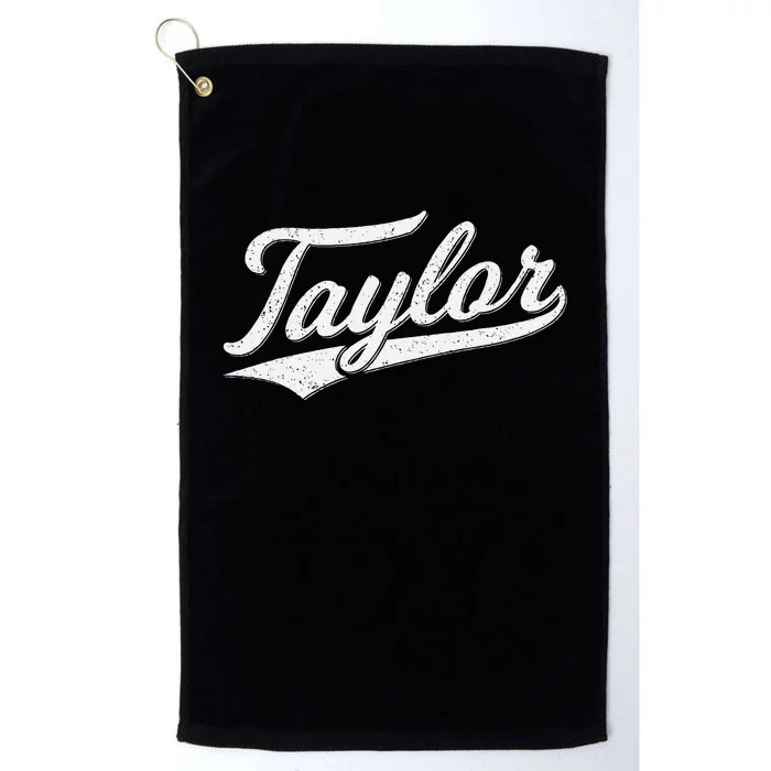 Taylor Varsity Script Athletic Jersey Name Style Platinum Collection Golf Towel