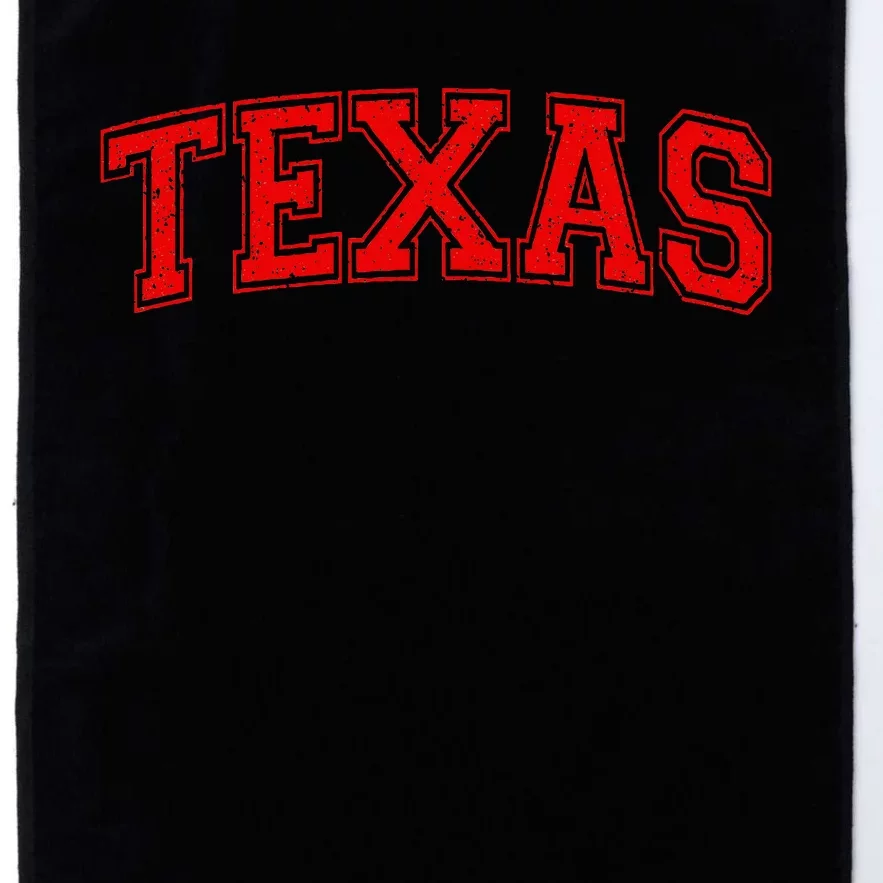 Texas Varsity Style Text Sports Athletic Jersey Style Platinum Collection Golf Towel