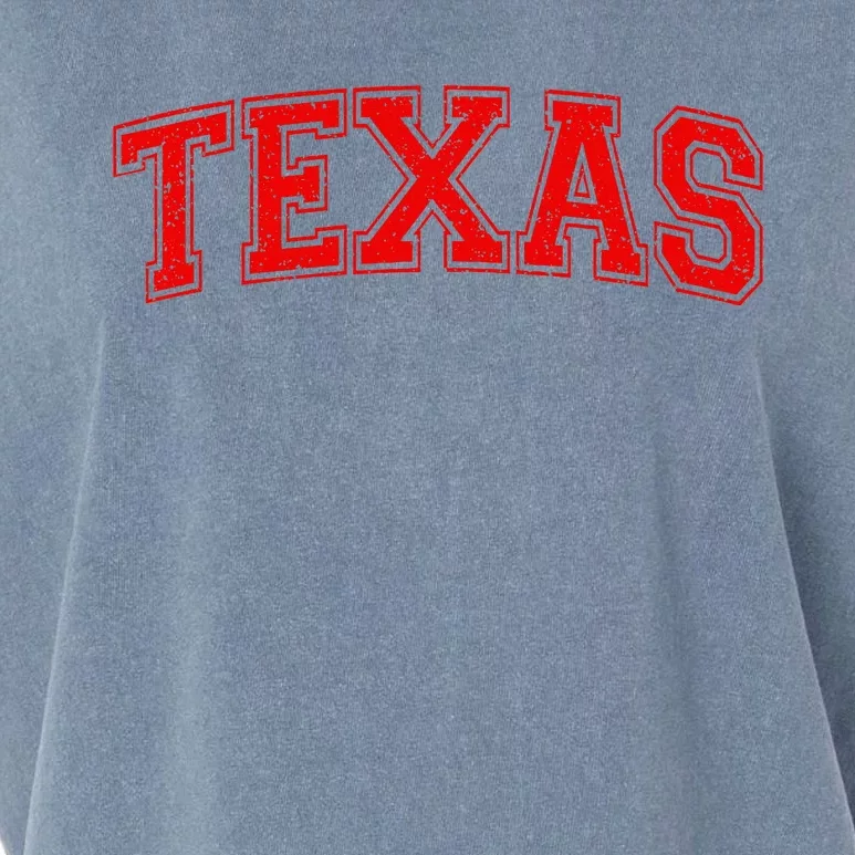 Texas Varsity Style Text Sports Athletic Jersey Style Garment-Dyed Women's Muscle Tee