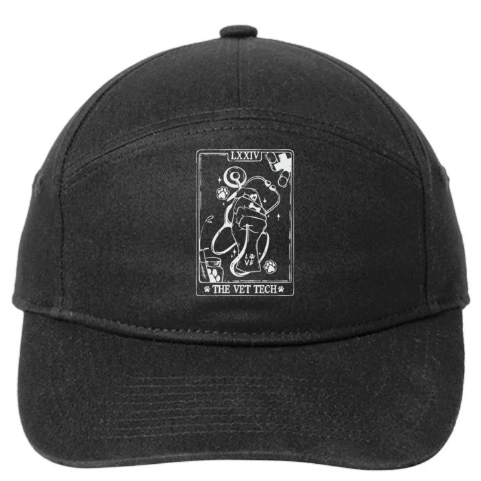 The Vet Tech Tarot Card Funny Veterinary Tech 7-Panel Snapback Hat