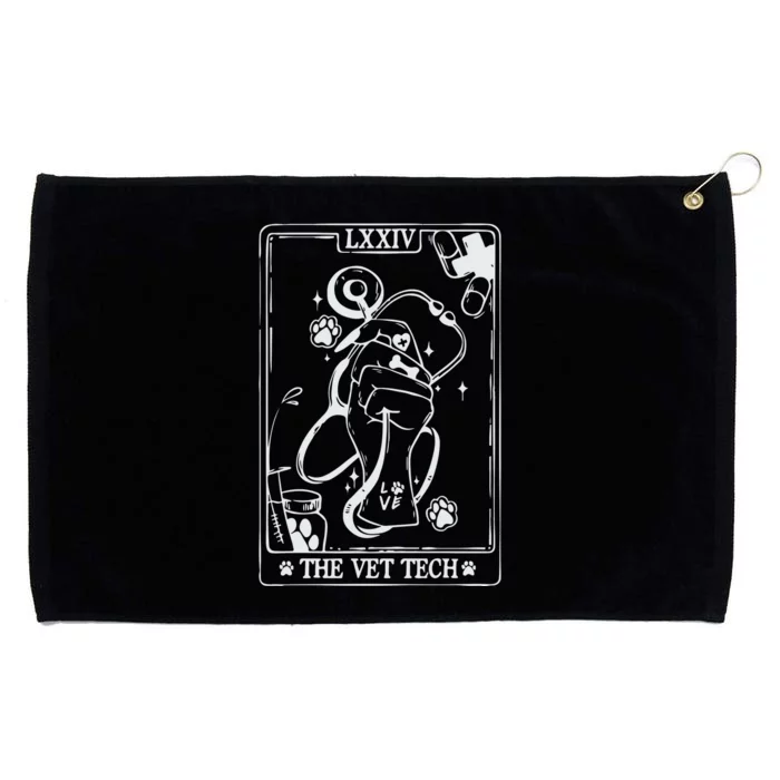 The Vet Tech Tarot Card Funny Veterinary Tech Grommeted Golf Towel