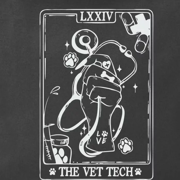 The Vet Tech Tarot Card Funny Veterinary Tech Zip Tote Bag