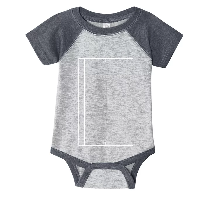 Tennis Vintage Tennis Court Tennis Player Gift Infant Baby Jersey Bodysuit