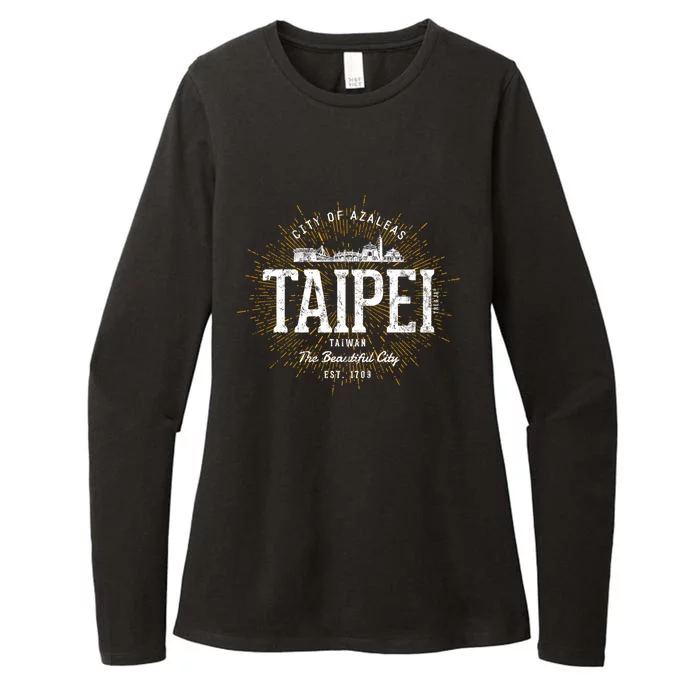 Taiwan Vintage Taipei Retro Gift Womens CVC Long Sleeve Shirt