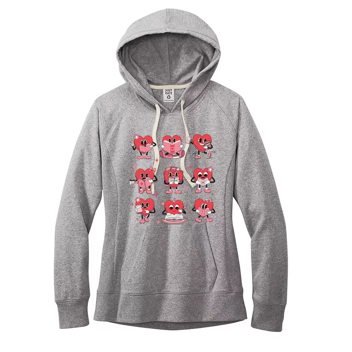 Teacher Valentine Teacher Heart Reading Women's Fleece Hoodie