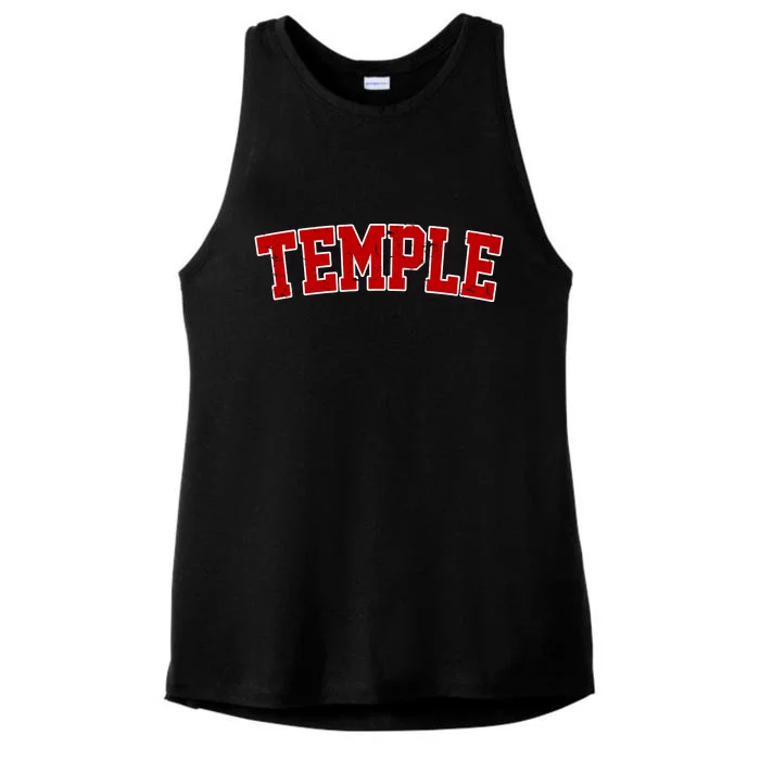 Temple Vintage Texas Sports Design Ladies Tri-Blend Wicking Tank