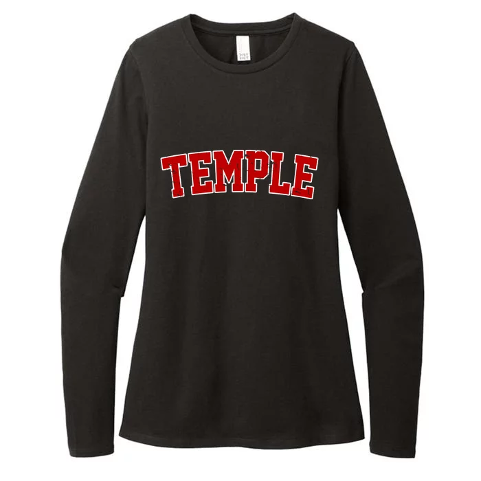 Temple Vintage Texas Sports Design Womens CVC Long Sleeve Shirt