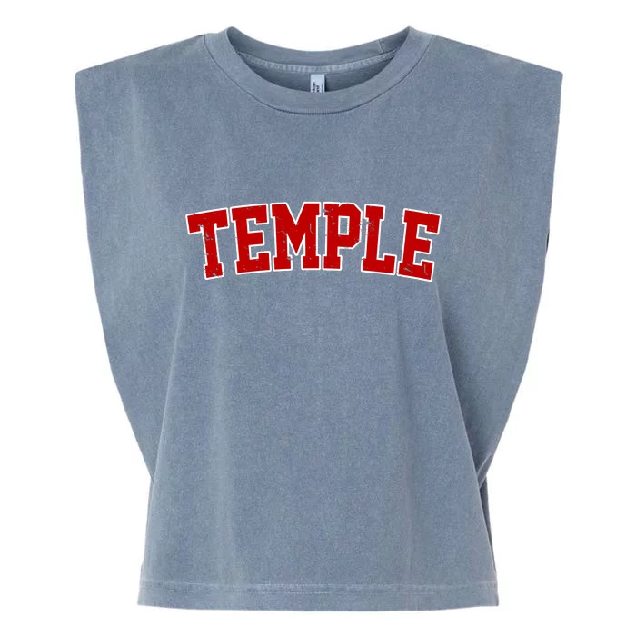 Temple Vintage Texas Sports Design Garment-Dyed Women's Muscle Tee