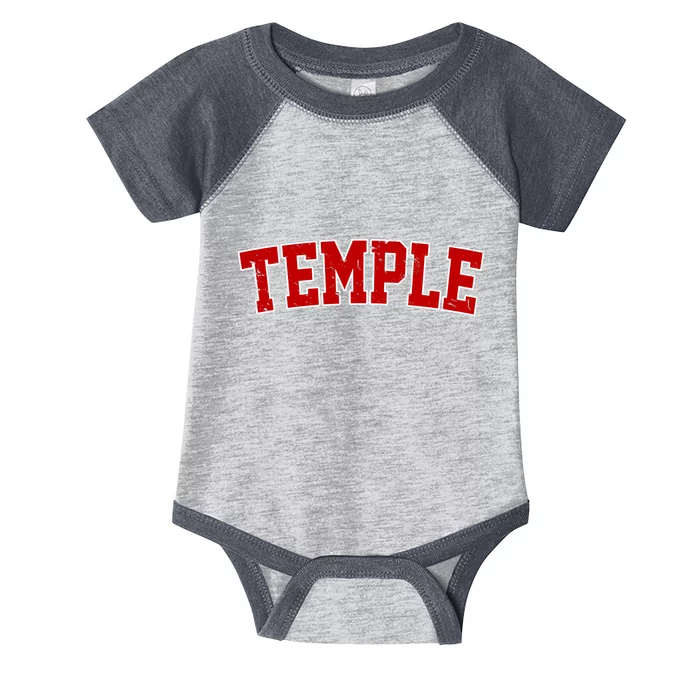 Temple Vintage Texas Sports Design Infant Baby Jersey Bodysuit