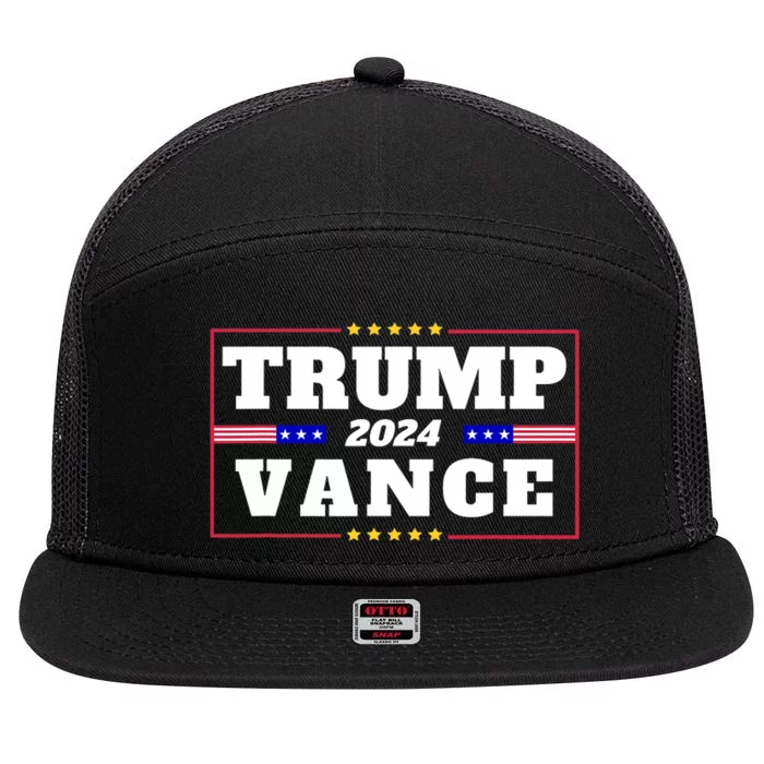 Trump Vance 7 Panel Mesh Trucker Snapback Hat