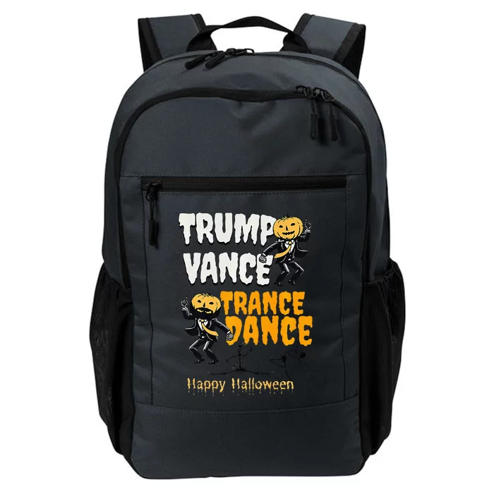 Trump Vance Trance Dance Happy Halloween Dancing Skeleton Premium Daily Commute Backpack