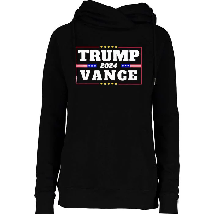 Trump Vance Womens Funnel Neck Pullover Hood