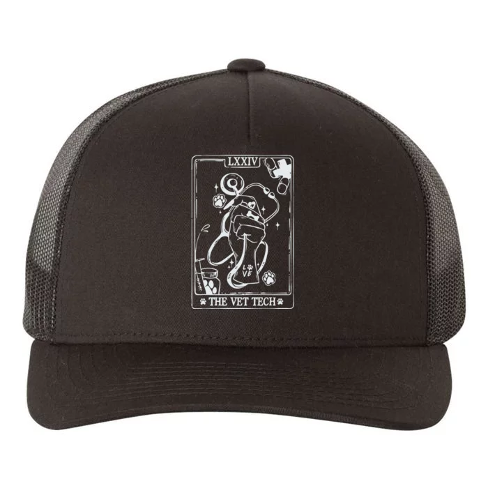 The Vet Tech Tarot Card Funny Veterinary Tech Yupoong Adult 5-Panel Trucker Hat