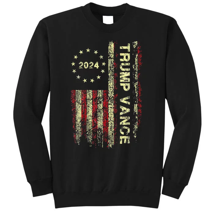 Trumpmania Vance Trump Vance 2024 Take America Back Tall Sweatshirt