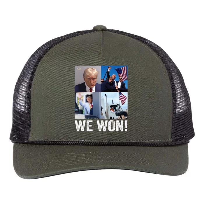 Trump Victory Trump Wins 2024 Election President Celebration Pro Trump 2024 Retro Rope Trucker Hat Cap