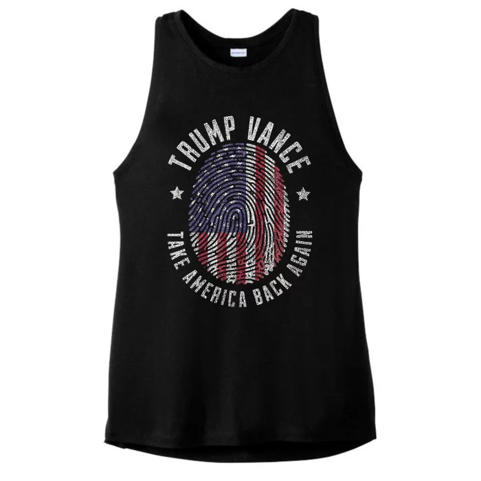 Trump Vance Take America Back Again Ladies Tri-Blend Wicking Tank