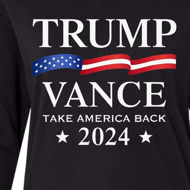 Trump Vance Take America Back 2024 Womens Cotton Relaxed Long Sleeve T-Shirt