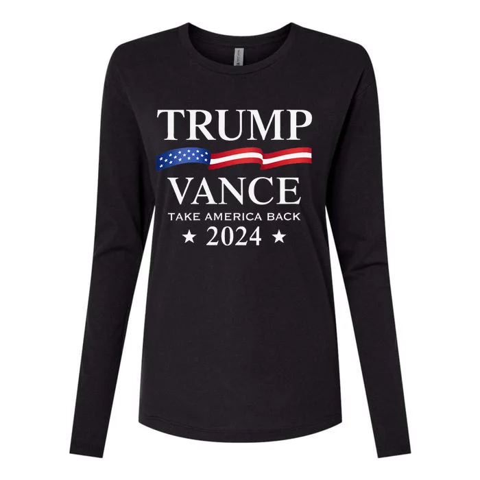 Trump Vance Take America Back 2024 Womens Cotton Relaxed Long Sleeve T-Shirt