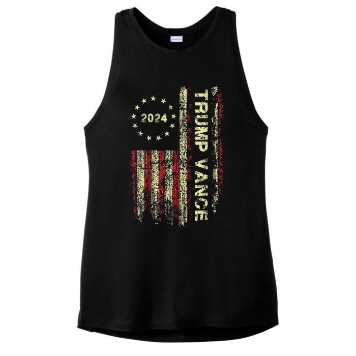 Trumpmania Vance Trump Vance 2024 Take America Back Ladies Tri-Blend Wicking Tank