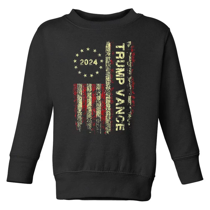 Trumpmania Vance Trump Vance 2024 Take America Back Toddler Sweatshirt