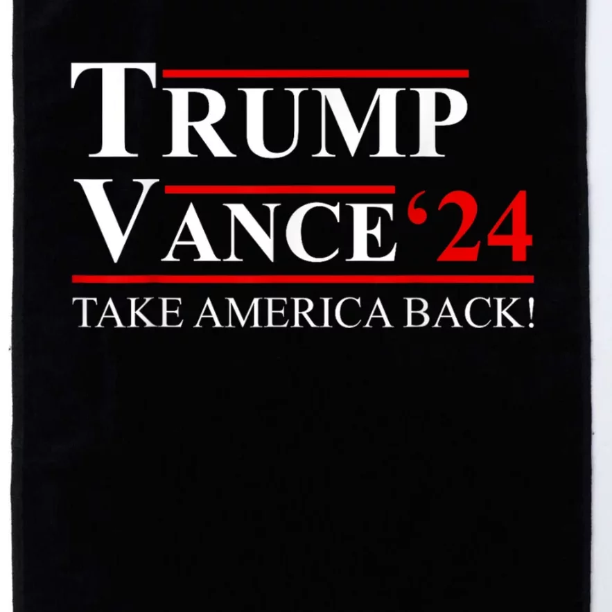 Trump Vance Take America Back 2024 Platinum Collection Golf Towel