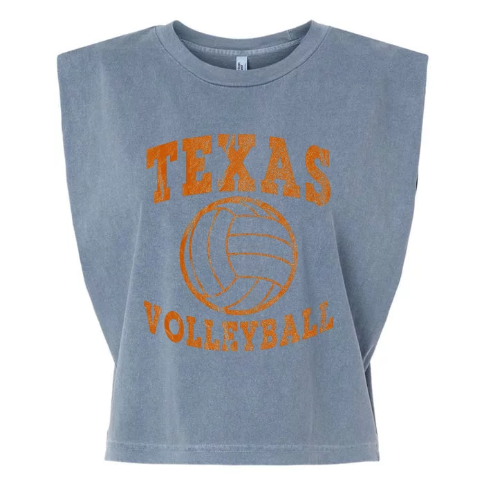 Texas Volleyball Vintage Distressed Garment-Dyed Women's Muscle Tee