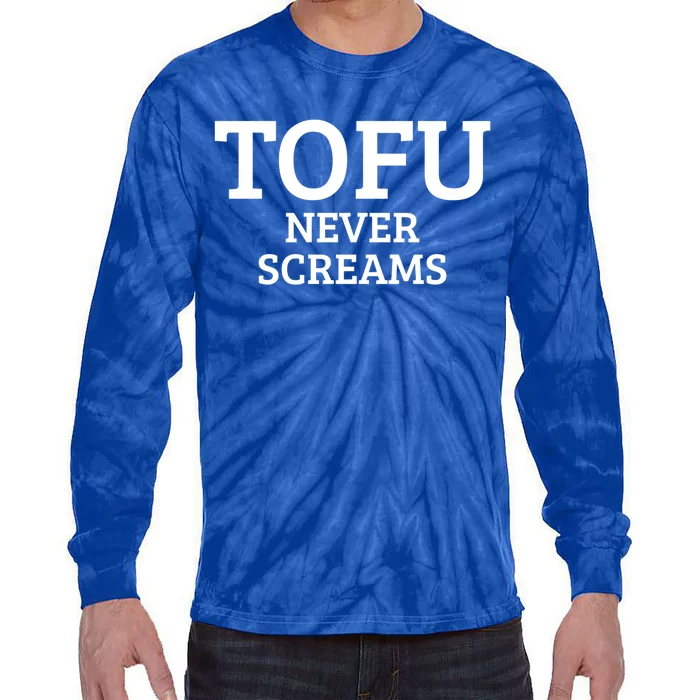 Tofu Vegan Vegetarian Veganism Meaningful Gift Tie-Dye Long Sleeve Shirt