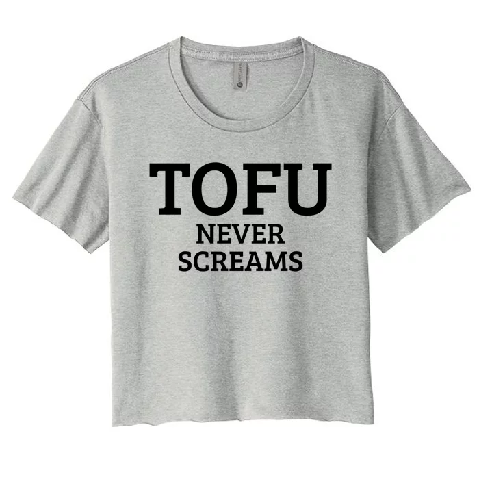 Tofu Vegan Vegetarian Veganism Meaningful Gift Women's Crop Top Tee