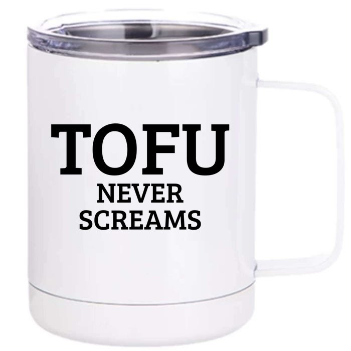 Tofu Vegan Vegetarian Veganism Meaningful Gift Front & Back 12oz Stainless Steel Tumbler Cup