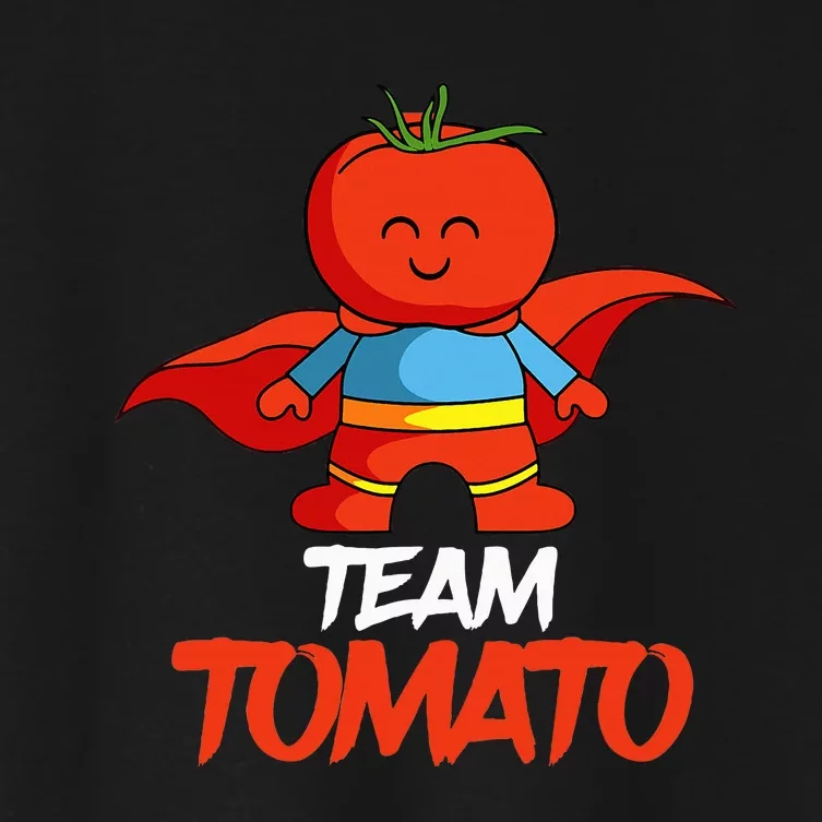 Tomatoes Vegetable Vegans Gardeners Team Superhero Women's Crop Top Tee