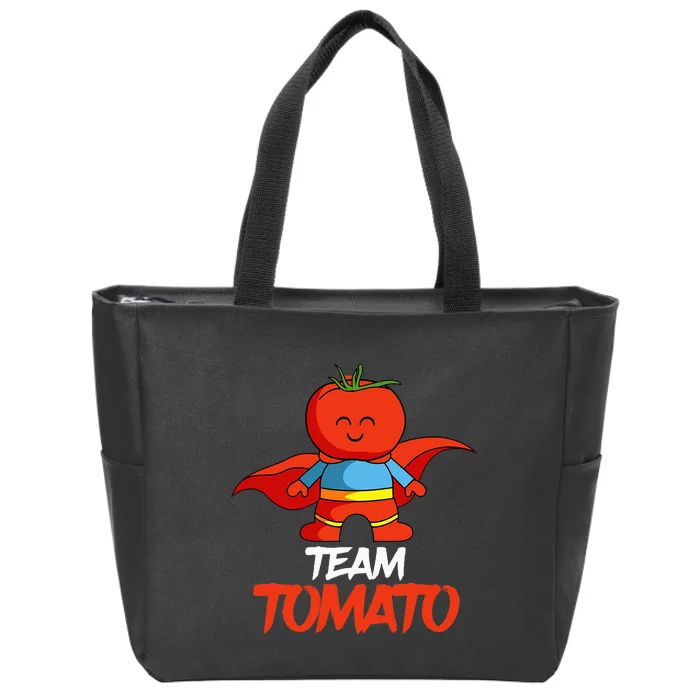 Tomatoes Vegetable Vegans Gardeners Team Superhero Zip Tote Bag