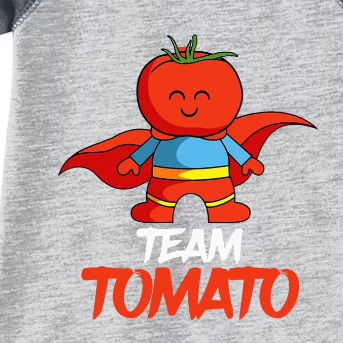 Tomatoes Vegetable Vegans Gardeners Team Superhero Infant Baby Jersey Bodysuit