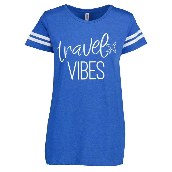 Travel Vibes Vacay Mode Wanderlust Gift Enza Ladies Jersey Football T-Shirt