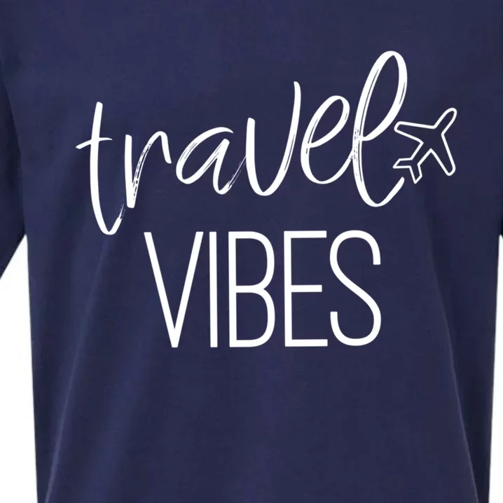 Travel Vibes Vacay Mode Wanderlust Gift Sueded Cloud Jersey T-Shirt