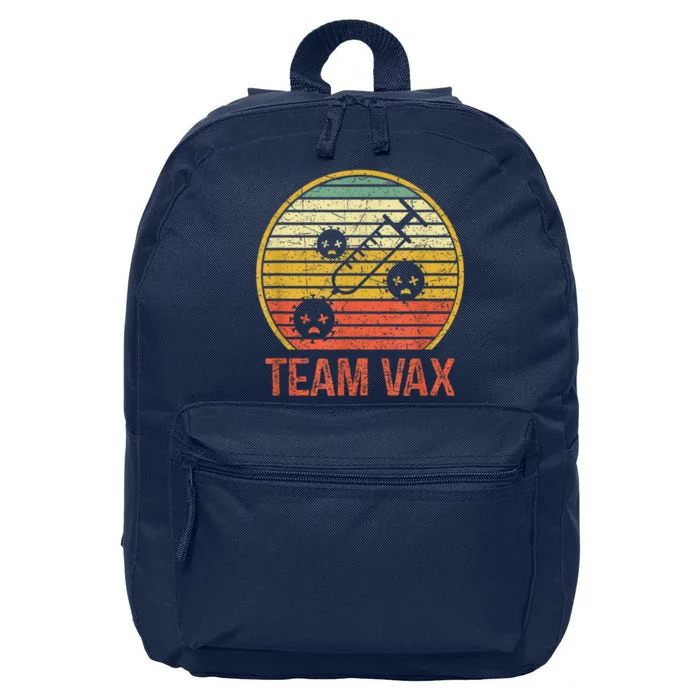 Team Vax Vaccination Retro Vintage Pro Vaccine 16 in Basic Backpack