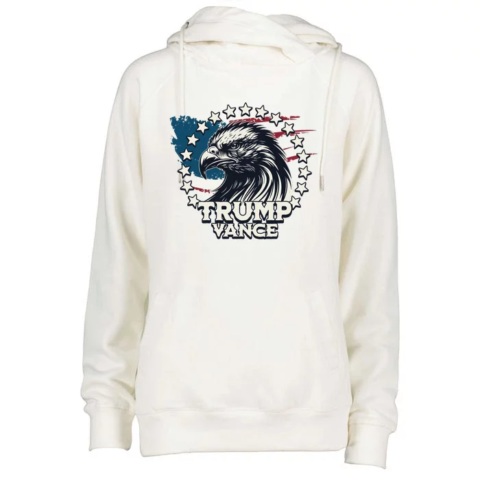 Trump Vance Victory Eagle Womens Funnel Neck Pullover Hood