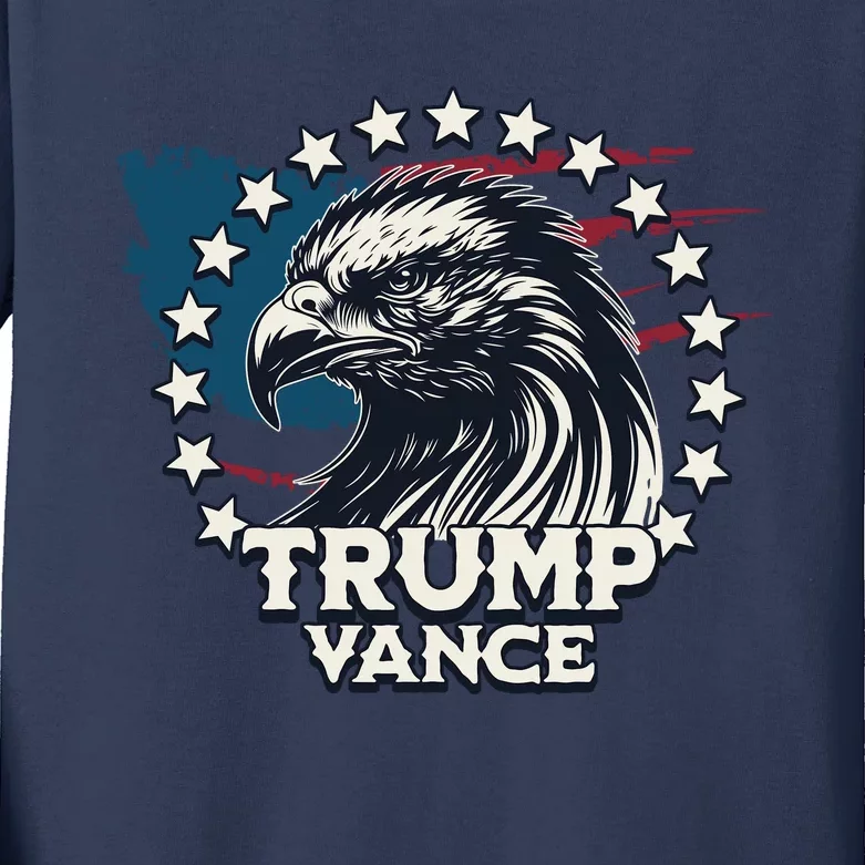 Trump Vance Victory Eagle Kids Long Sleeve Shirt