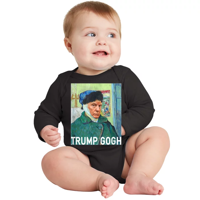 Trump Vincent Van Gogh Funny 2024 Baby Long Sleeve Bodysuit