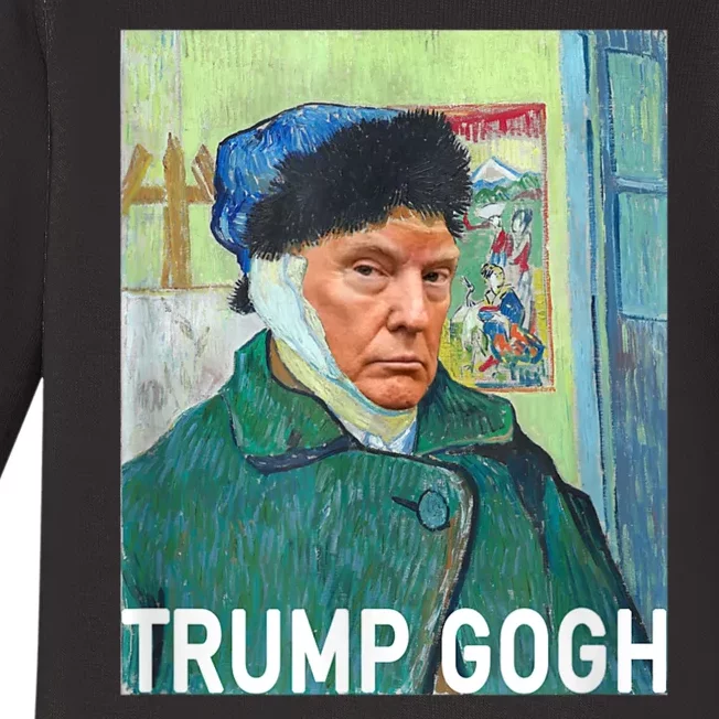 Trump Vincent Van Gogh Funny 2024 Baby Long Sleeve Bodysuit