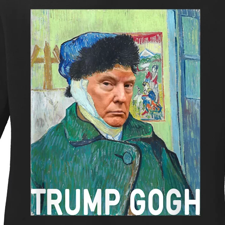 Trump Vincent Van Gogh Funny 2024 Ladies Long Sleeve Shirt