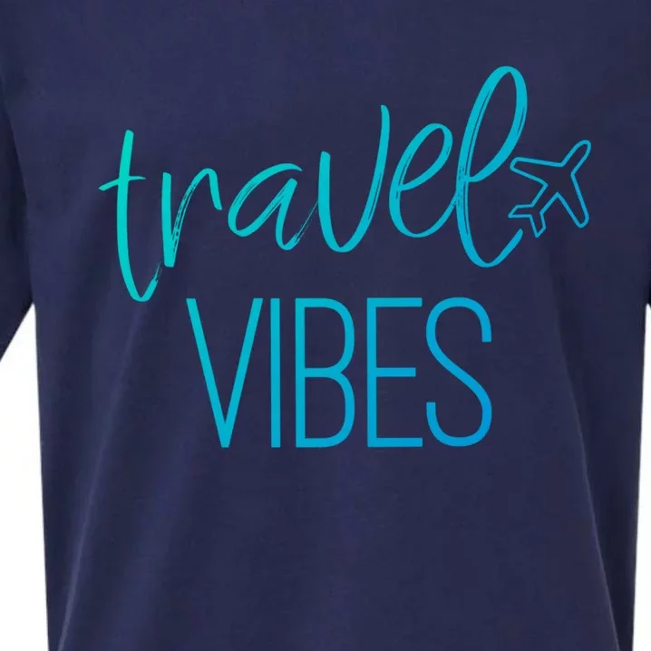 Travel Vibes Vacay Mode Wanderlust Gift Sueded Cloud Jersey T-Shirt