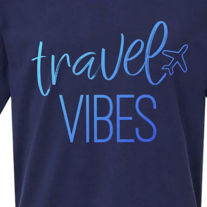 Travel Vibes Vacay Mode Wanderlust Gift Sueded Cloud Jersey T-Shirt