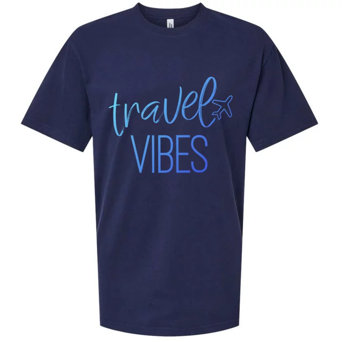 Travel Vibes Vacay Mode Wanderlust Gift Sueded Cloud Jersey T-Shirt